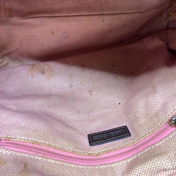 Dooney & Bourke L Tan Jacquard Fabric Shoulder Bag - Picture 12 of 13